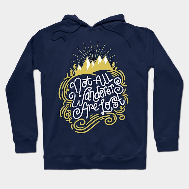 Wanderlust lettering gift Hoodie by CreativeJourney